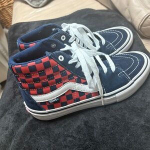VANS SK8-Hi Pro CHECKERBOARD NAVY/ORANGE